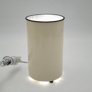 Vintage Kovacs Cylinder Shaped Accent Up Lamp White Metal